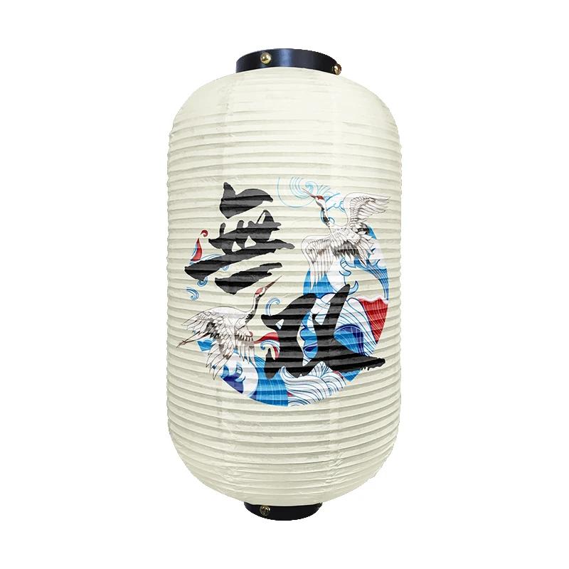 Chinese Traditional Crane Pattern Lantern Beautiful Ukiyo-e Style Paper Cuisine Sake Pub Bar Izakaya Restaurant Decor Lantern