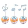 Single Unit Musical Note Cake Insert Decorations Recyclable Music Symbol Shape Cupcake Accessory Party Supplies