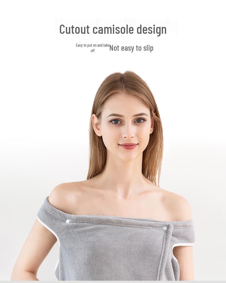 Женский банный халат из кораллового флиса с вышивкой в виде звезд, с открытыми плечами