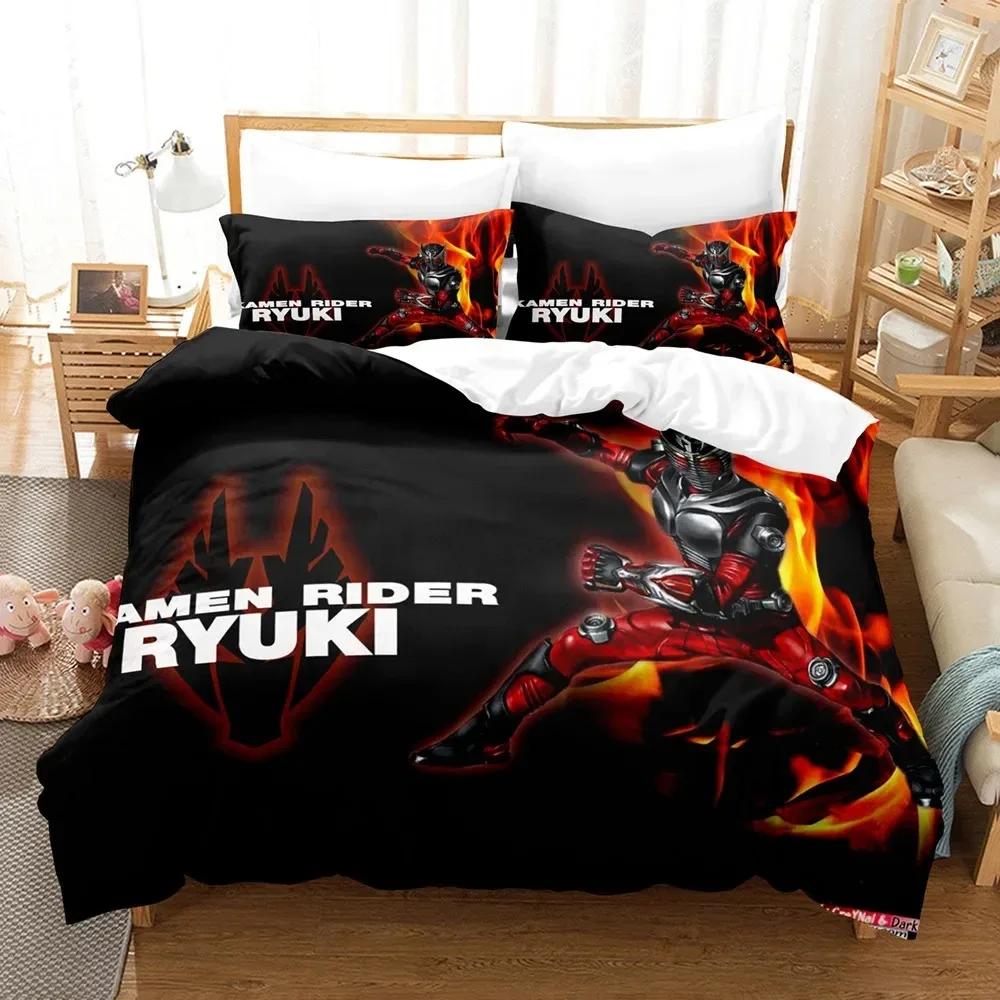 Комплект постельного белья Kamen Rider, пододеяльник, наволочка, удобный стеганый комплект постельного белья, комплект постельного белья размера «king size» для дома и офиса