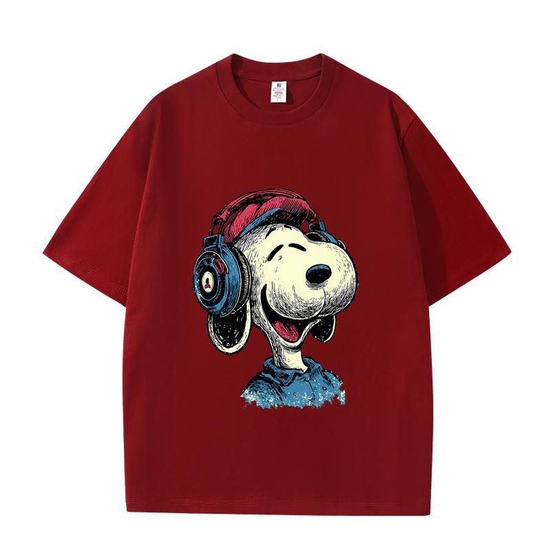 D06-88 MINISO 2026 Summer High-quality Printed Pure Cotton Shoulder Style Men's and Women's Round Neck Short Sleeved Couple T-shirt
