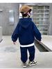 2023 Boys' & Girls' Trendy Western-Style Suits: Spring/Autumn Sports Sweatshirts & Winter Plus Velvet Two-Piece Sets