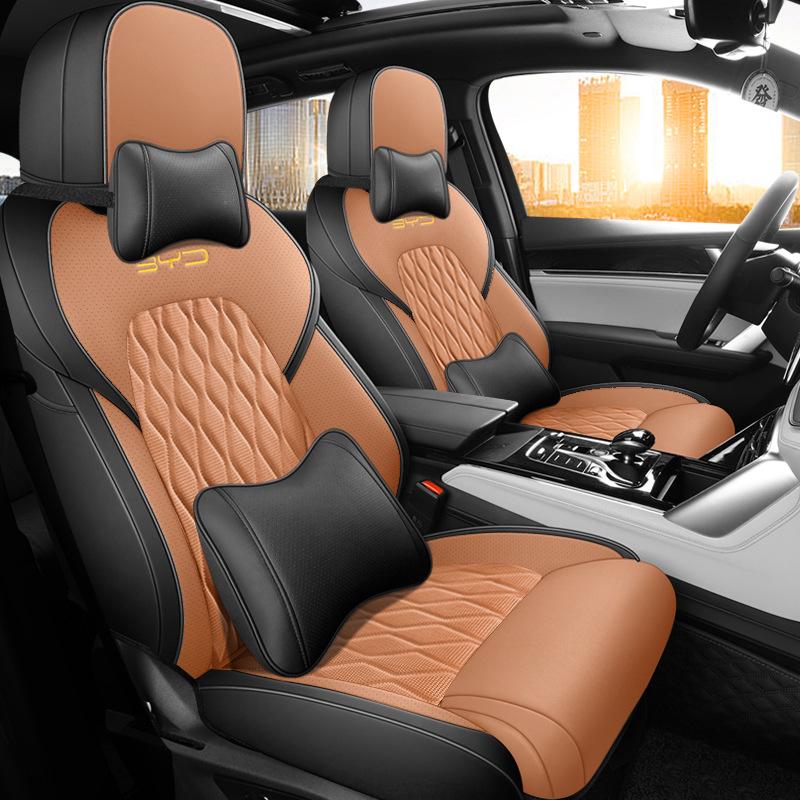 BYD Tang Car Seat Cushion: Perforated Leather, Fits 5/6/7-Seat Models, All-Season Use