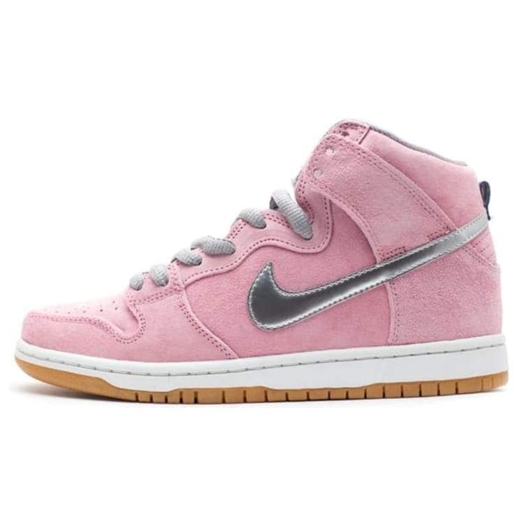 Nike Dunk SB Dunk SB High Casual Slip Resistant Lightweight Non slip Lightweight High top Skateboard Shoes Men's Pink 554673-610(S-BOX)