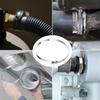 6pcs/set 8inch Adjustable Duct Hose Fixing Clamp Worm Gear Clip Stainless Steel Fit For 194-220mm Car Pipes Silver