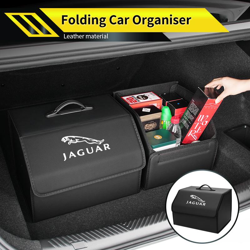 Car Trunk Organizer Foldable Storage Bag Tools Stowing Box Accessories For Jaguar XF XJ XFR XKR X-Type F-Pace S-Type F-Type SS2