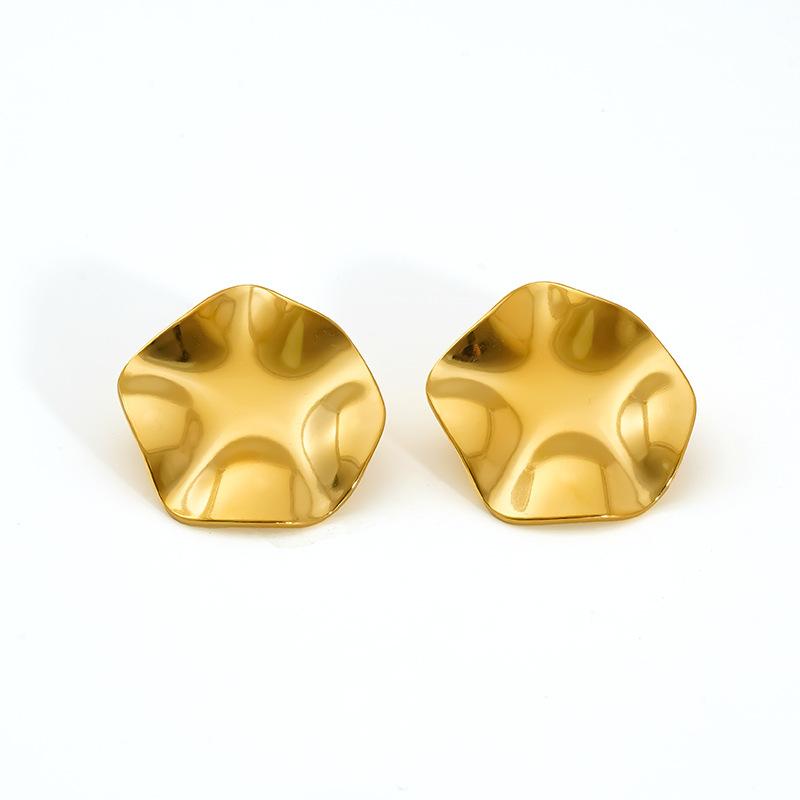 Tide титановый металлический ощущение сталь геометрический давление масла нерегулярные серьги иглы для ушей женские нишевые ретро серьги из нержавеющей стали женские