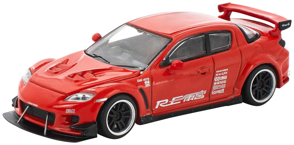 Genesis Company POP RACE x Enigma Mazda RX-8 RE-AMEMIYA, Red, 1/64 Finished Model, PRE016
