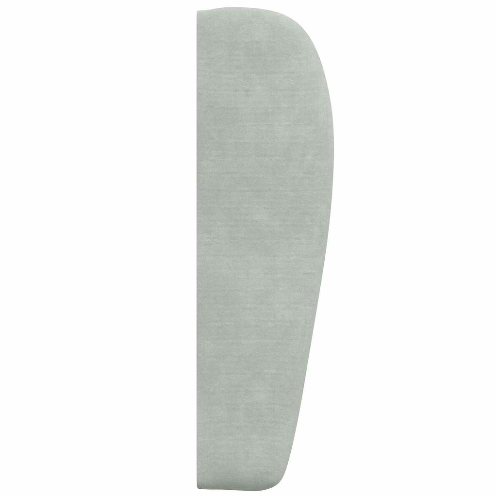 Headboard Wave Ear Light Grey 80 x 23 x 6 cm Velvet