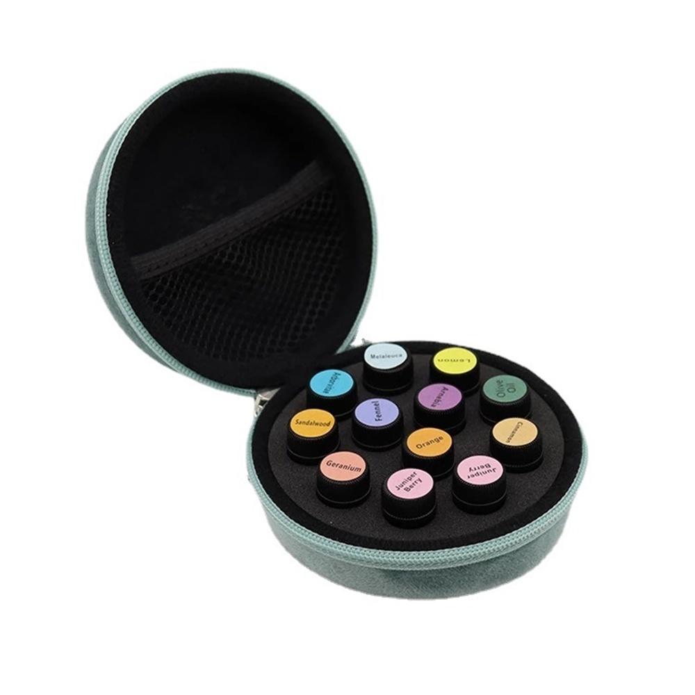 Круглая бутылка для эфирного масла, сумка для хранения, удобная для переноски. Сумка для хранения духов и лака для ногтей Eva Essential Oil Box