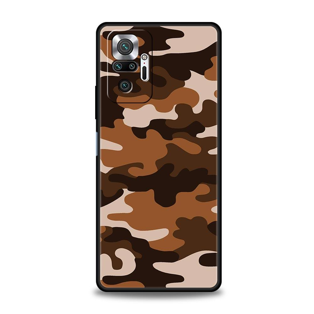 Камуфляж Камо Военный Армейский Чехол Для Телефона Для Xiaomi Redmi Note 13 12 5G 11 10 Pro Plus 4G 9S 9 8 7 9T 13C 10C 9C 9A Мягкий Чехол