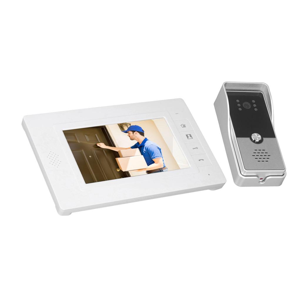 7in Video Doorphone System Color HD Smart Wired Video Intercom System for Villa Building