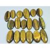 382Cts. Natural Tiger Eye Oval Cabochon Loose Gemstone 18Pcs Lot 25-33 MM C-739