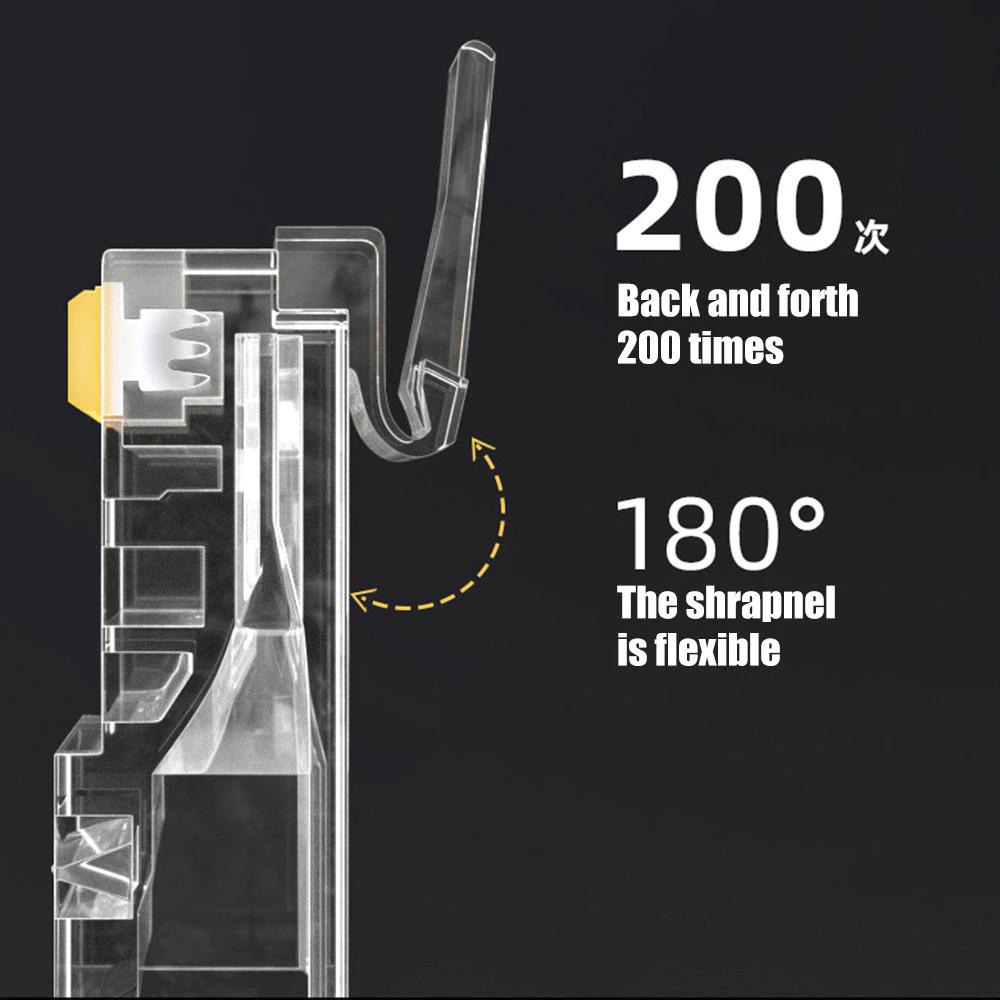 10/50PC RJ45 Ethernet Cables Module Plug Network Connector Trident Chip Network Wire Head for Ethernet Cable Gigabit Hetwork