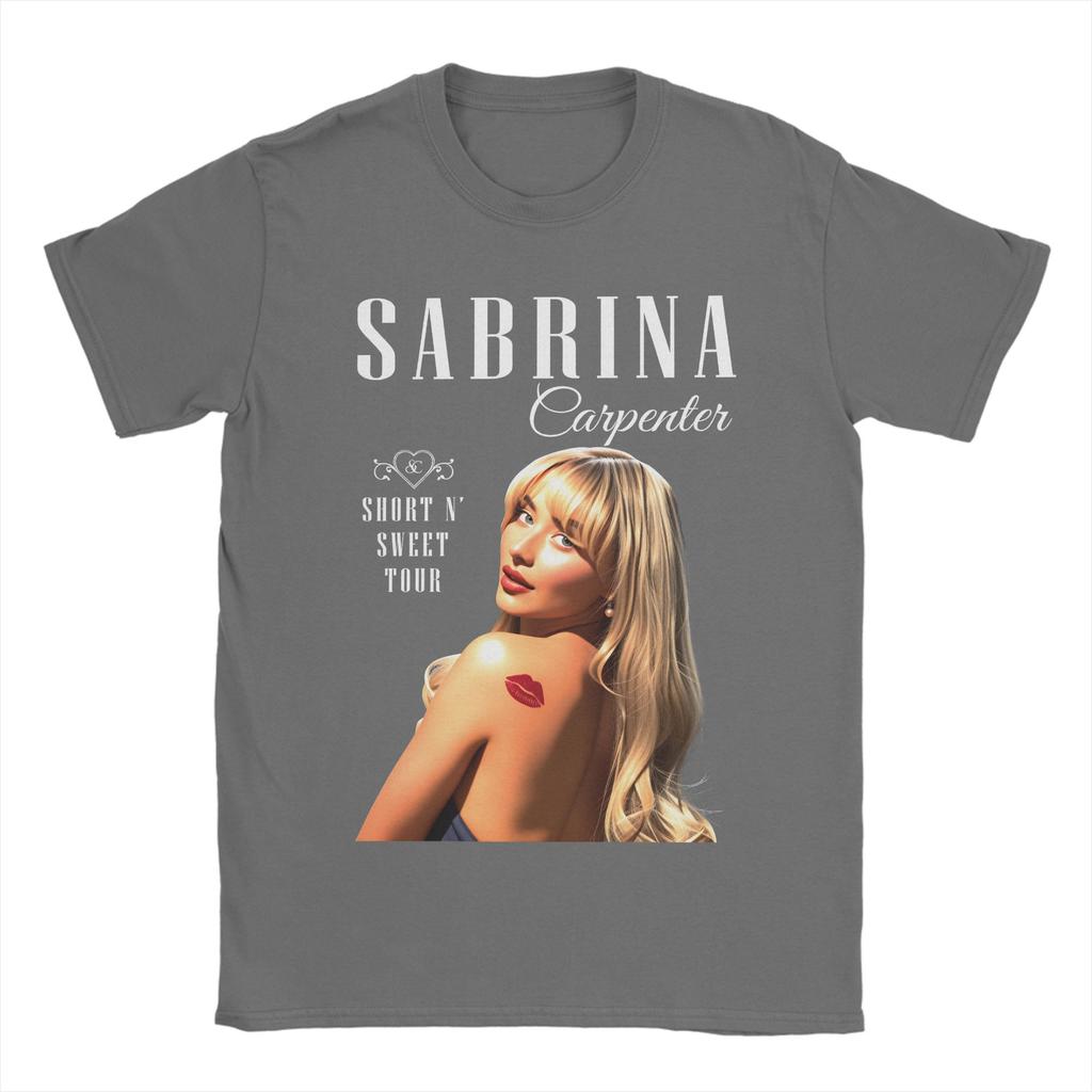 Sabrina Carpenter TShirt Summer Pure Cotton T Shirts For Couple Leisure Design Tshirt ShortSleeved Vintage Tops