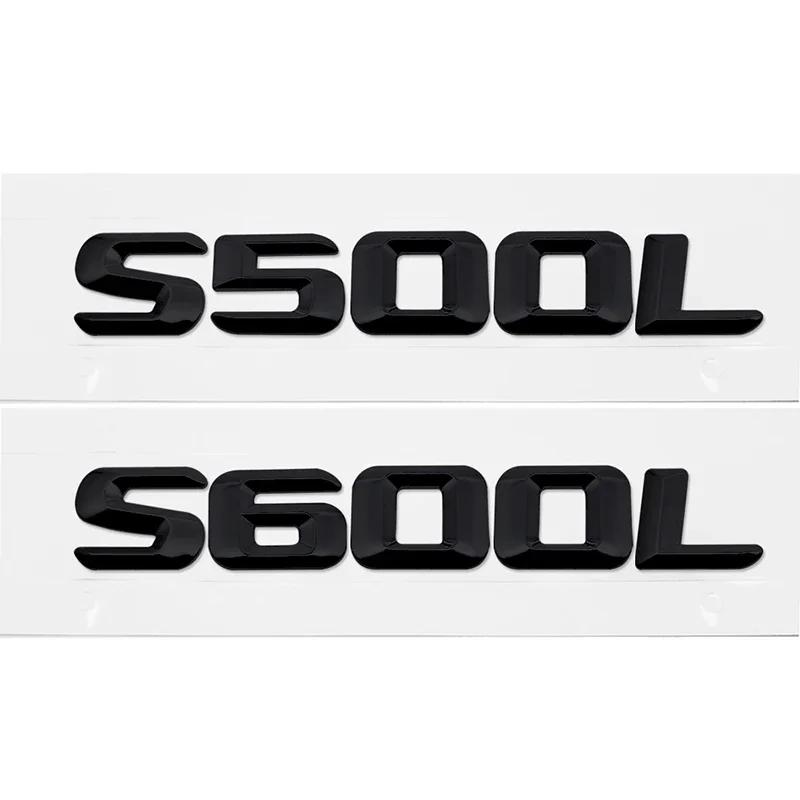 Alloy ABS Car Number Letters Sticker Rear Trunk Badge Decals for Mercedes Benz S300L S320L S400L S500L S600L Emblem Accessories AB1