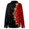 Женская рубашка-блузка с рождественским принтом и пуговицами, длинный рукав, повседневный базовый рубашечный воротник, обычный топ