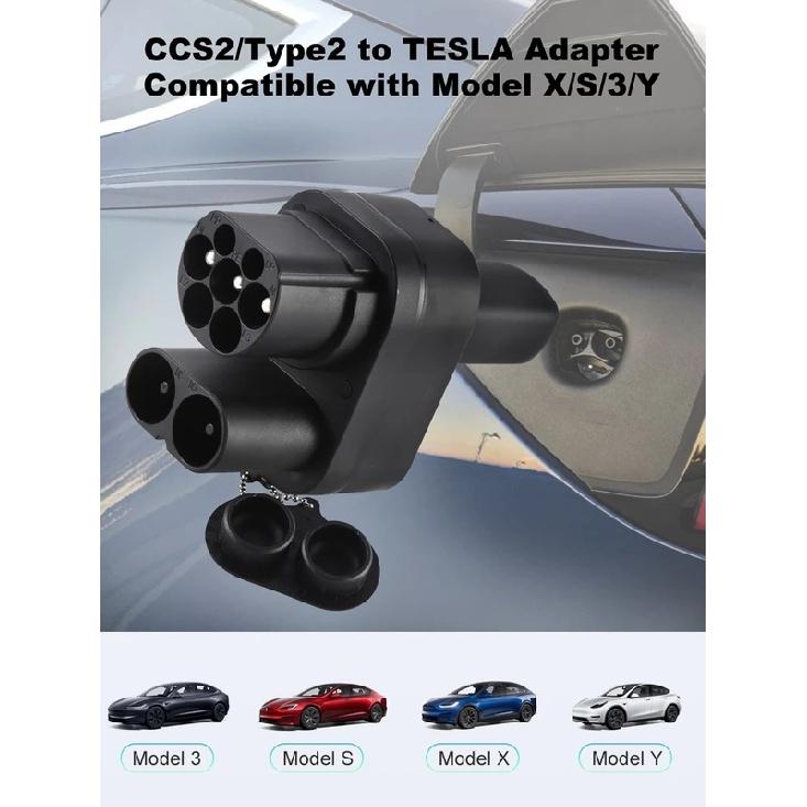 EVcharger4U Адаптер-преобразователь CCS2 на Tesla 250 Ампер 1000 Вольт 250 кВт для Model 3/X/Y/S Конвертер-адаптер для зарядки электромобилей CCS COMBO 2