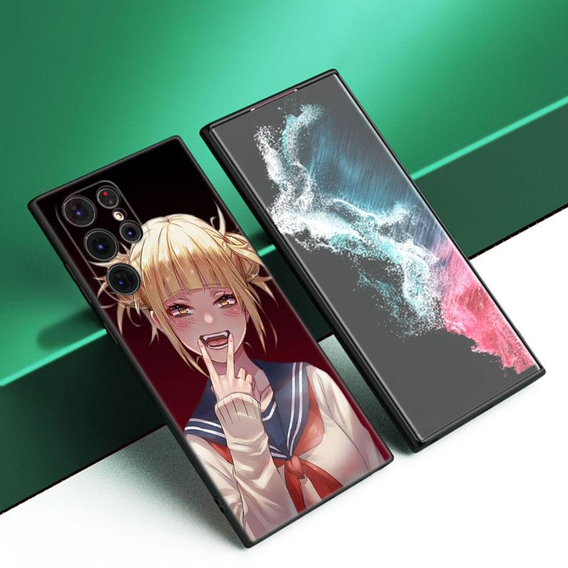 Anime Himiko Toga Black Silicone Phone Case For Samsung Galaxy S23 S21 S20 FE S24 S22 Ultra S10E S10 S9 S8 Plus