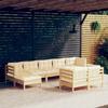 Day and Night - Day and Night Garden Furniture 9 Pieces and Cushions Solid Cream Pine Wood