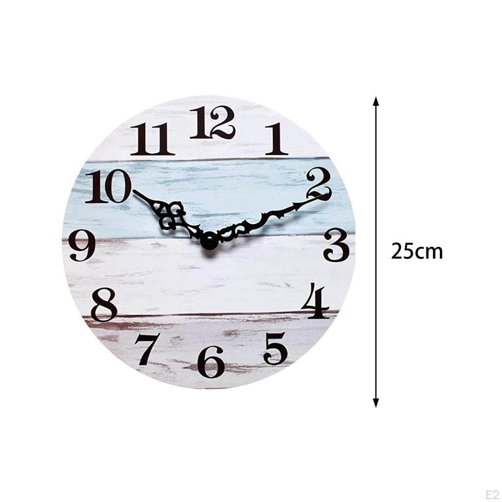 Wooden Wall Clock Quiet Decorative for Living Room Kids Bedroom