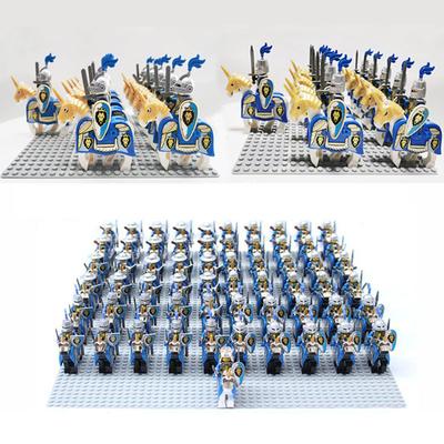 Средневековье Винтаж Сокол Пугающий Рыцарь Красный Лев Замок Дракон Король Фигурки Солдат с Лошадью Строительный Блок Детские Игрушки