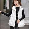 Down Cotton Vest Women  New Autumn and Winter Korean Version Waistcoats Bright Face Wash Fashion Cotton Padded Jacket