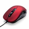 Sanwa Direct Wired Mouse Blue LED Sensor 5 Button DPI Switching Rubber Coating Red 400-MA096R