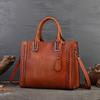 Genuine Leather Women Fashion Shoulder Bags Large Capacity Crossbody Messenger Bag for Ladies Vintage Design Handbags