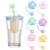 Soft Straw Tips Cover Dust-Proof Straw Cover Cap Creative Silicone Straw Covers  Cup Decoration