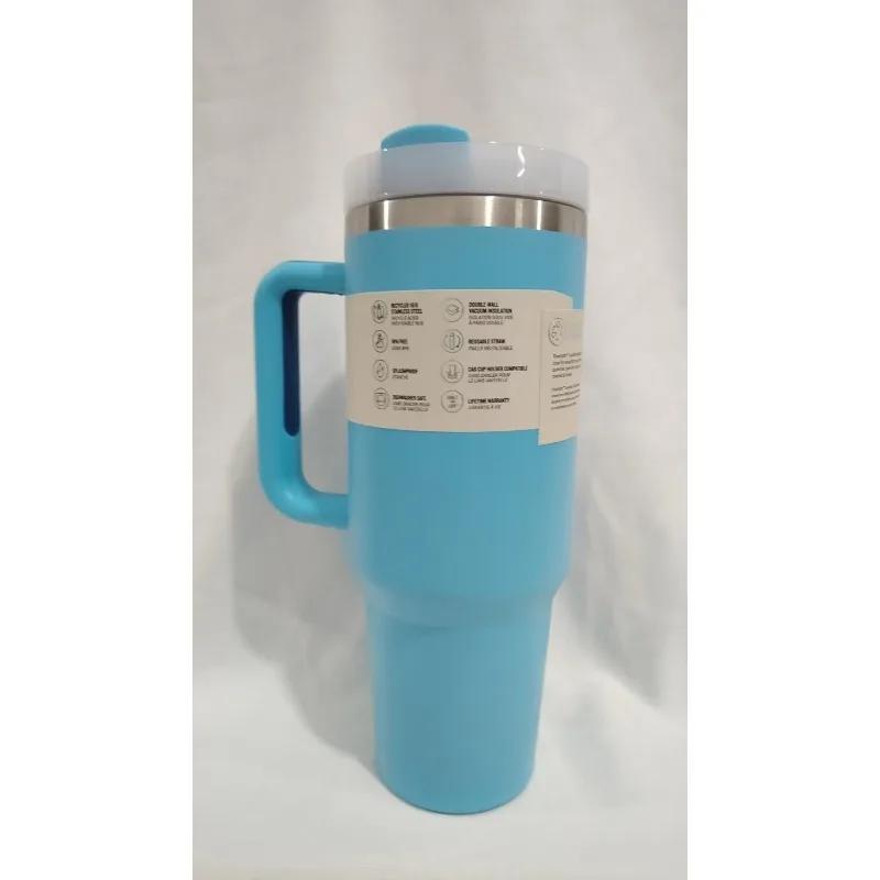 40oz Large Capacity Stainless Steel Travel Mug with Handle & Straw Lid | Office & Travel Essential | Leakproof Insulated Cup