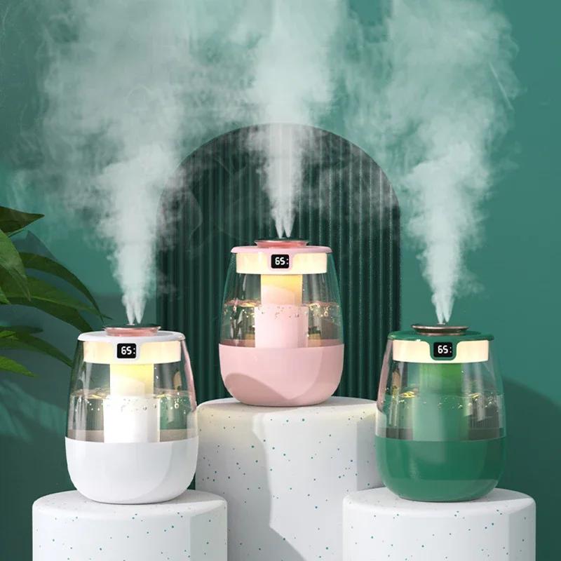 Portable Air Humidifier 1300ml Humidifier Large Spray Aromatherapy Machine Digital Display With Light Desktop Office Room Smell