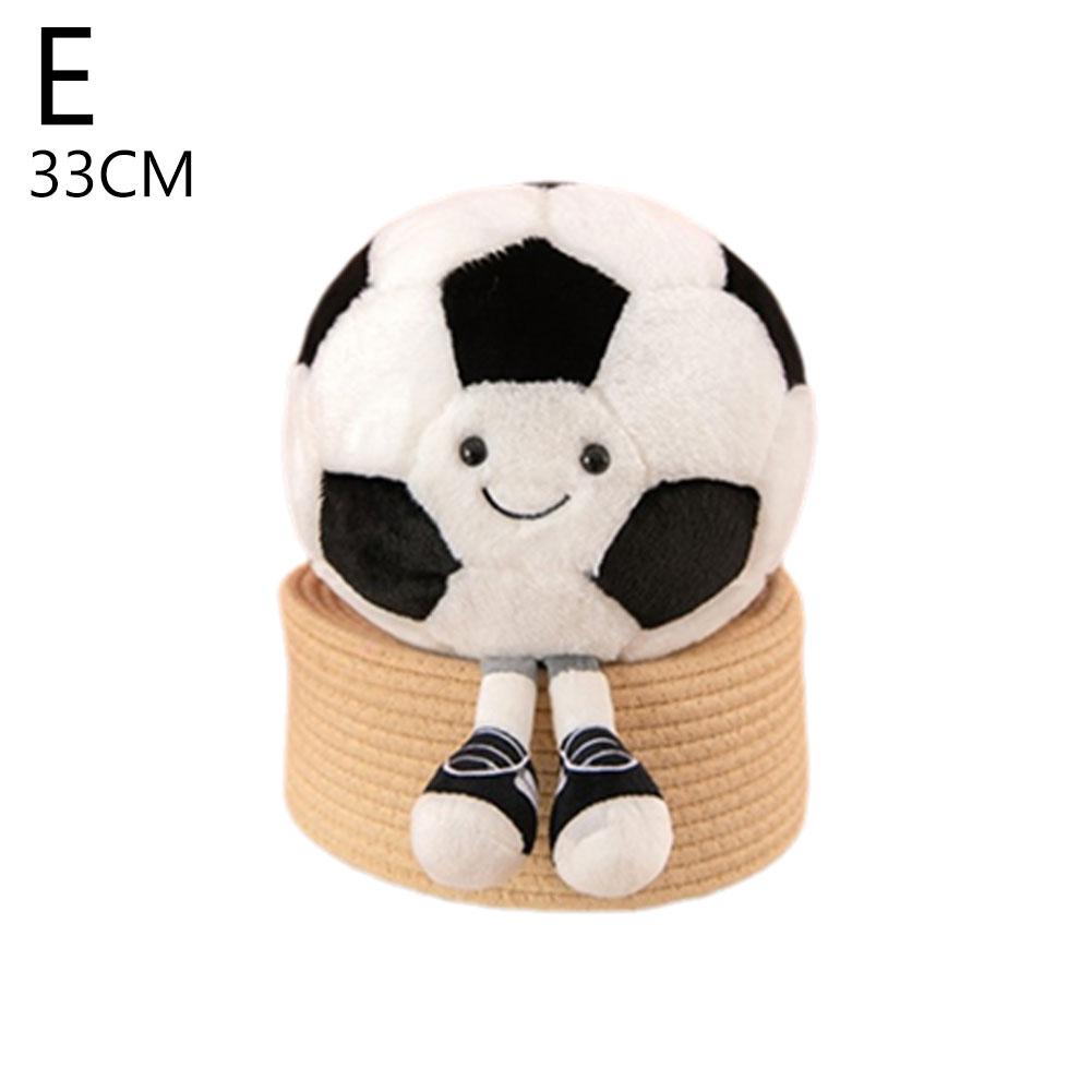 25/33cm Creative Football With Foot Plush Toy Doll Children Decorate Room Cute Basketball Fun Volleyball Soft Pillow