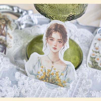 Поделки своими руками Креативная книга наклеек Съемный акварельный дизайн ПЭТ-наклейки Винтажный стиль Коллаж Арт-наклейки Для взрослых