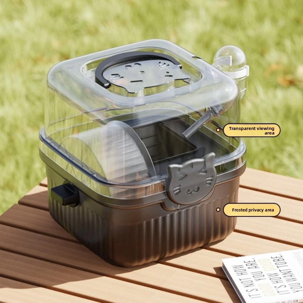 With Handle Hamster Travel Cage Breathable Hamster Habitat New Pet Carrying Box  Travel Use