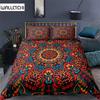 Ethnic Bohemian Mandala Duvet Cover King Queen European Flowers Vintage Bedding Set Geometric Retro Style Polyester Quilt Cover