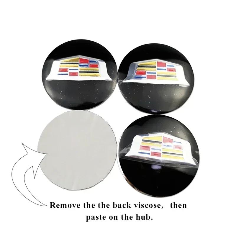 4pcs 56mm Car Wheel Center Emblem Sticker Hub Logo Badge for Cadillac ATS BLS CT4 CT5 CT6 CTS ESCALADE STS XLR XT5 XT6 XTS