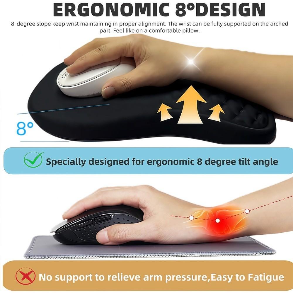 Slow-Rebound Wrist Support Mouse Pad Non-Slip Hand Support Cushion Ergonomic Mouse Pad Gaming Use