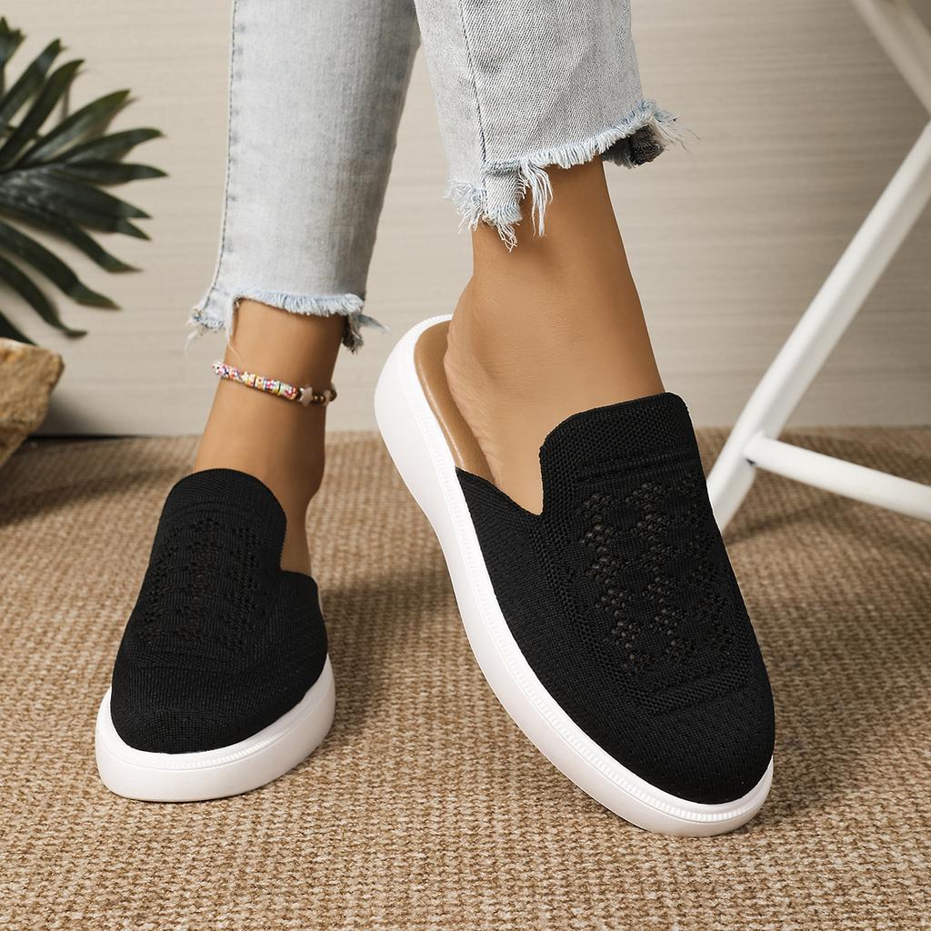 Модные летние домашние тапочки для женщин с закрытым носком, бесшумные сандалии, дышащие комнатные тапочки, шлепанцы с открытым носком, домашняя обувь, слайды для женщин