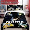 3pcs Duvet Cover Set (1*Duvet Cover + 2*Pillowcase, Without Core), Custom Name Saint Seiya Pattern Bedding Set, Home Bedroom Decor Gift