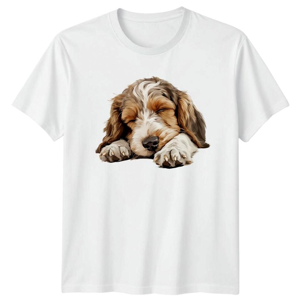 Sleeping Puppy Dogs Animals Unisexs TShirt Unisexs Tee Graphic Unisex Top e