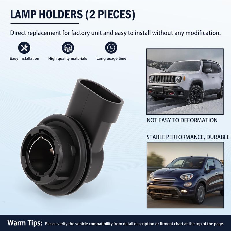 2 PCS Daytime Running Light Lamp Holder 68285062AA FOR Jeep Renegade 2015-2018 Fiat 500X 2015-2018 77367320 Left&Right Side
