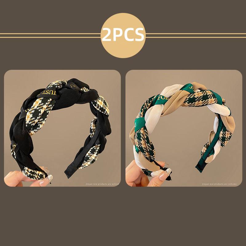 Retro Style Hair Band Women's High Head Top Wide Edge Ins Headwear Strap Headband