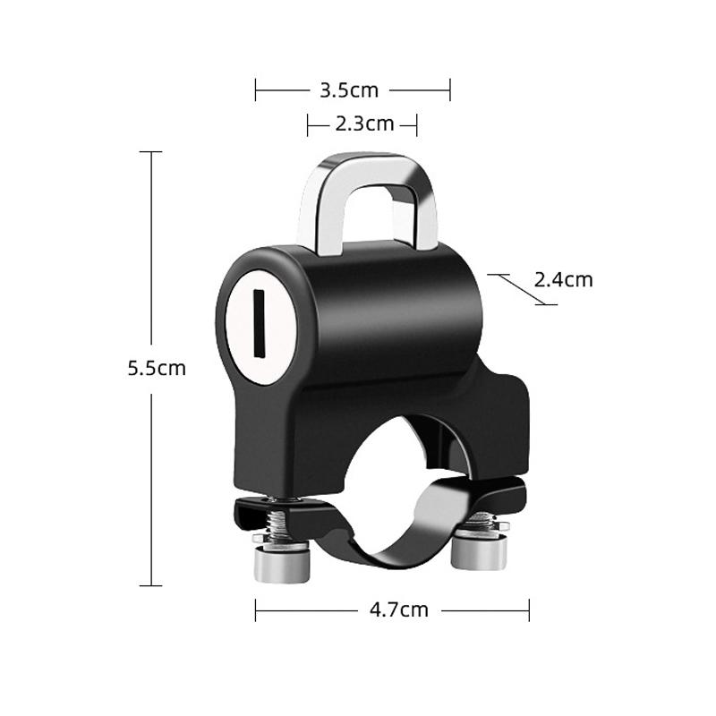 Motorcycle Helmet Lock Anti Theft Lock for Motorbike Bicycle Helmet Security Metal Locks Handlebar Mount Universal Helmet Locker