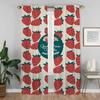 Lovely Strawberry Blackout Curtains 2 Pieces Living Room Curtain Partition Tulle for Bedroom Shades Home Interior Curtains Child