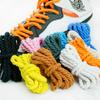 1 Pair of 0.6CM Thickened Cotton Laces Sneakers Outdoor Sports Round Twisted Rope Laces Shoe Accessories Length 120/140/160cm