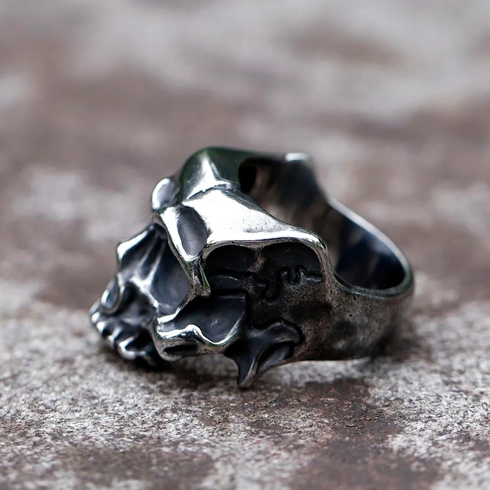 2022 НОВЫЕ мужские кольца из нержавеющей стали 316L, ретро кольцо с черепом мотоциклиста для подростков, готический панк, ювелирные изделия, подарок, бесплатная доставка