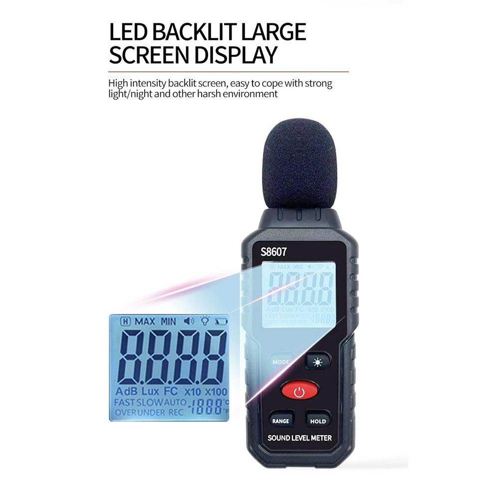 Ручной децибеллиметр 30~130 дБ дБ метр мини шумомер бытовой