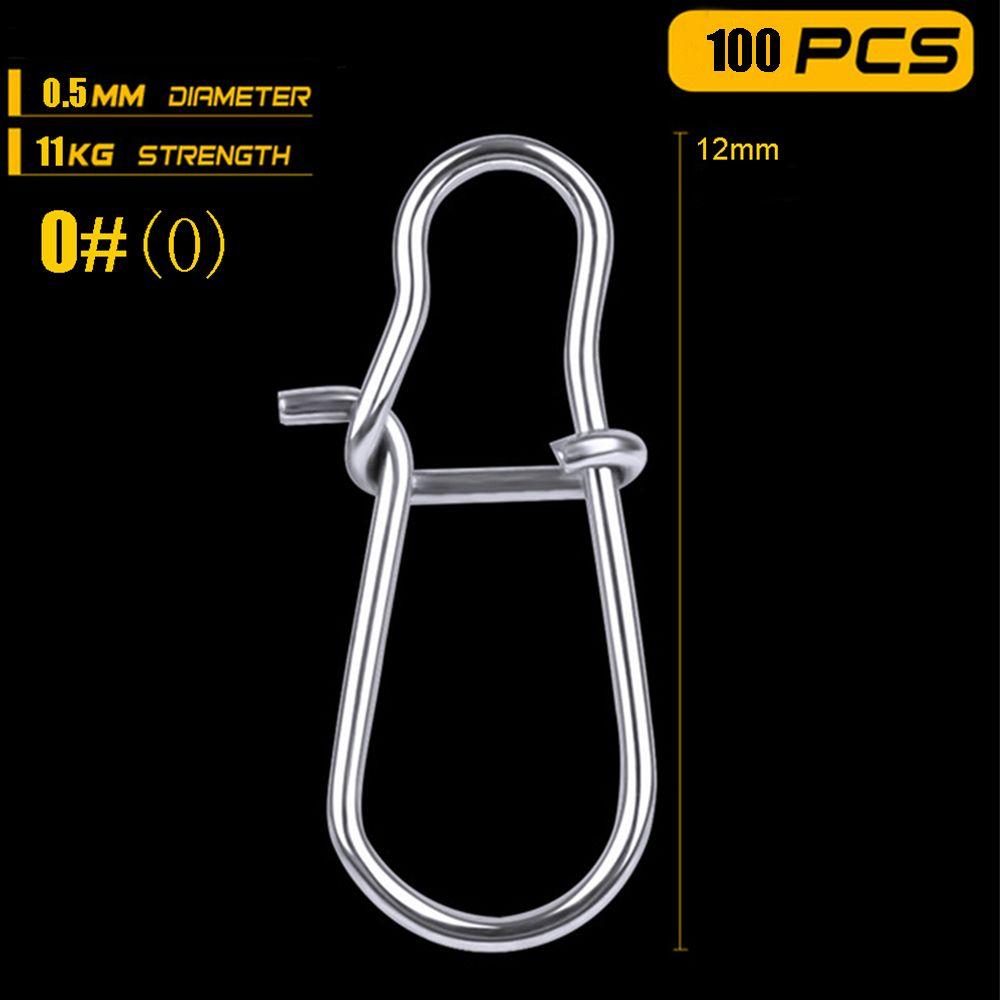 100PCS Hot Line tackle Durable 12mm-33.5mm Fast lock Fishing Hanging Snap Barrel Swivel Connector