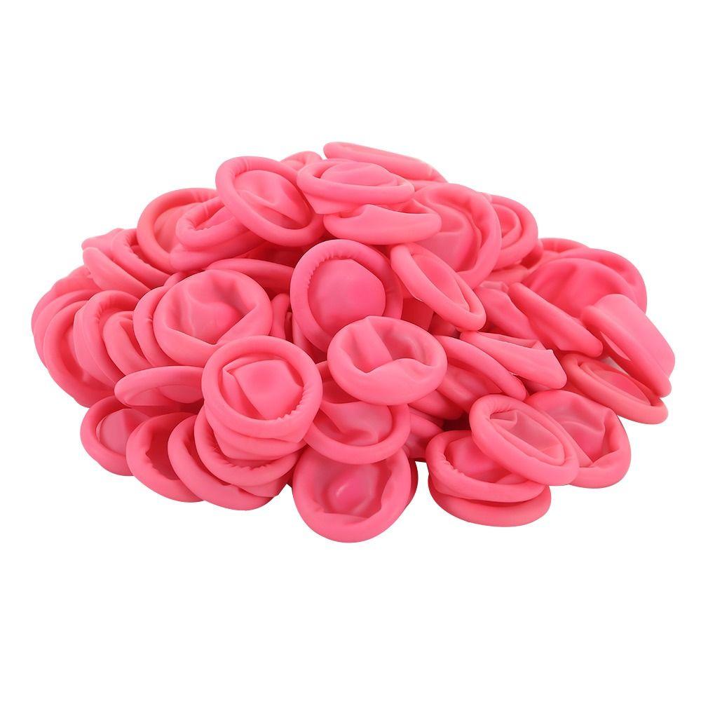 Anti-static Latex Nail Art Tool Rubber Gloves Finger Cots Finger Cover Fingertips Protector Gloves